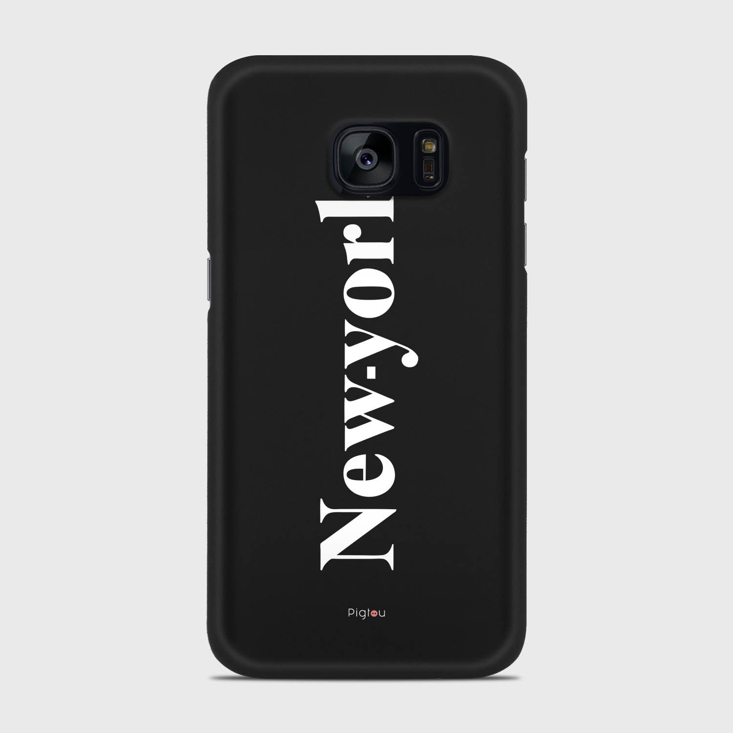 NEW YORK Samsung Galaxy S7 Edge case - thin fit matte black (D141)