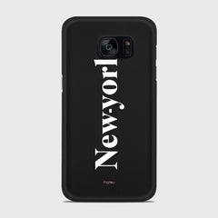 NEW YORK Samsung Galaxy S7 Edge case - thin fit matte black (D141)
