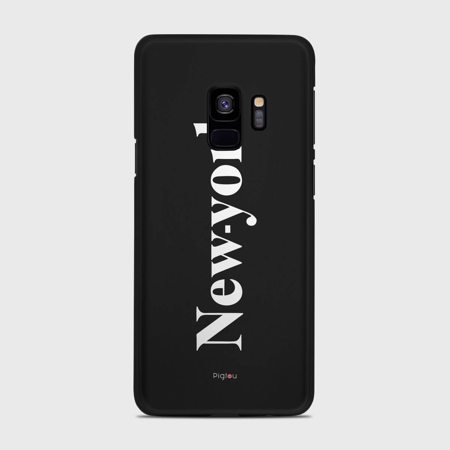 NEW YORK Samsung Galaxy S9 case - thin fit matte black (D141)