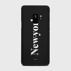 NEW YORK Samsung Galaxy S9 case - thin fit matte black (D141)