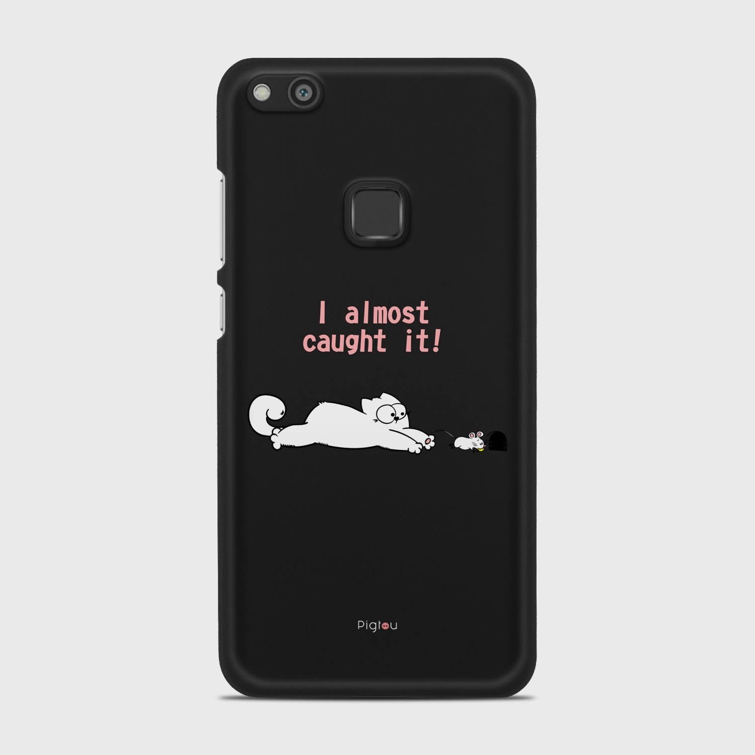 I ALMOST CAUGHT IT Huawei P10 Lite case - thin fit matte black (D142)