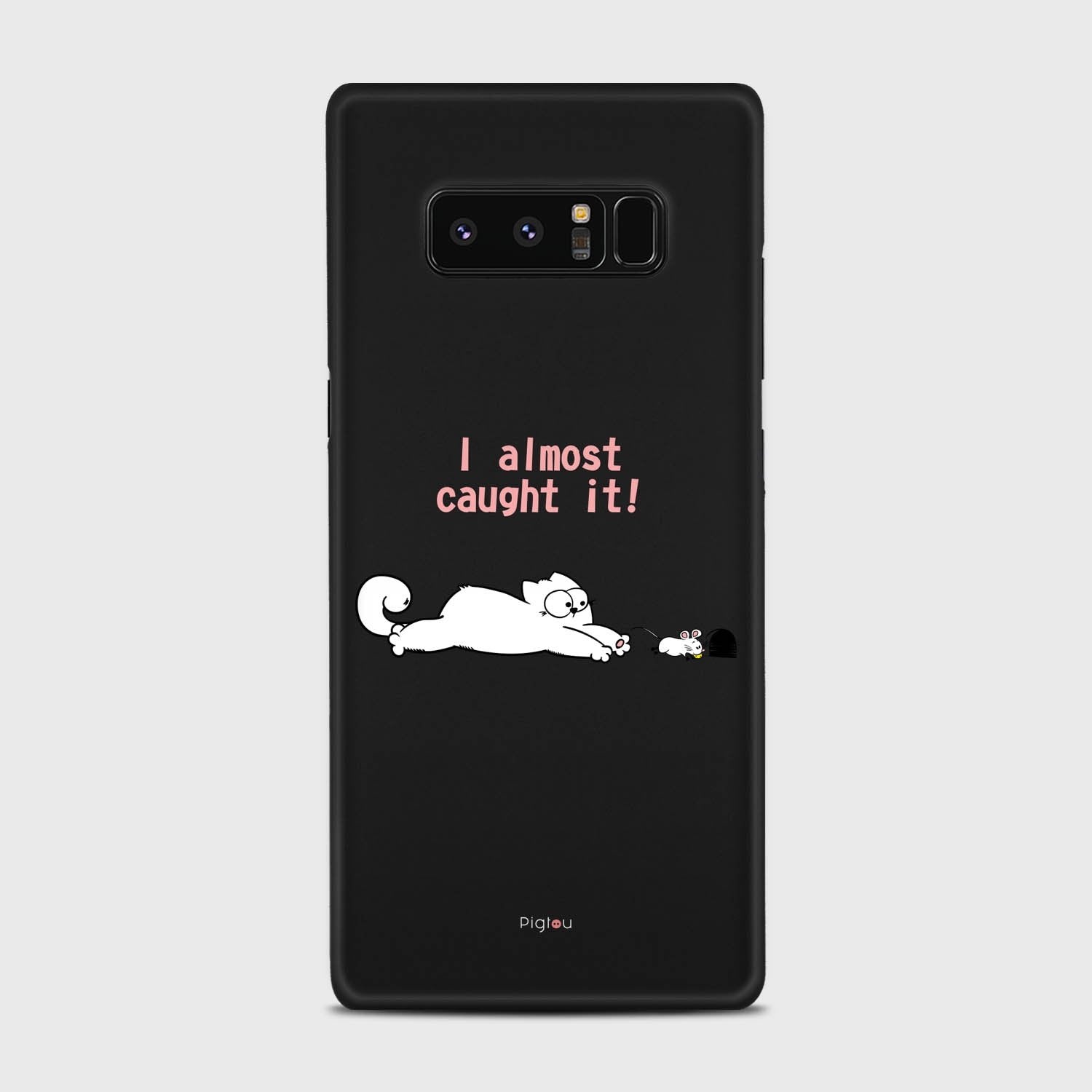 I ALMOST CAUGHT IT Samsung Galaxy Note 8 case - thin fit matte black (D142)