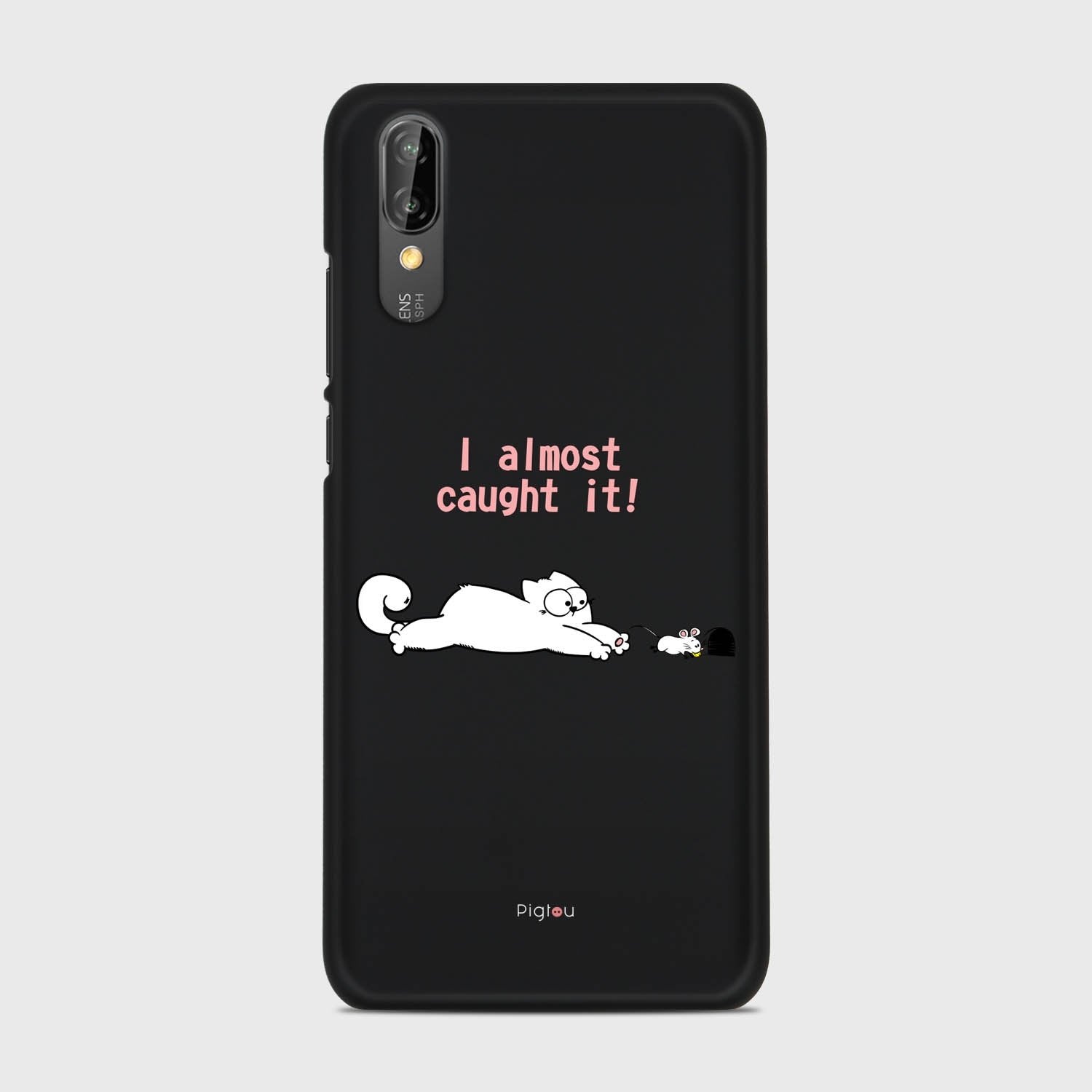 I ALMOST CAUGHT IT Huawei P20 case - thin fit matte black (D142)