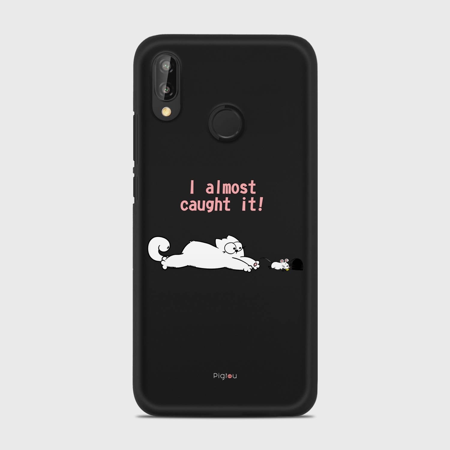 I ALMOST CAUGHT IT Huawei P20 Lite case - thin fit matte black (D142)