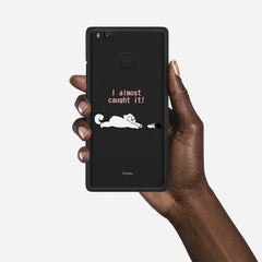 I ALMOST CAUGHT IT Huawei P9 Lite case - thin fit matte black (D142)