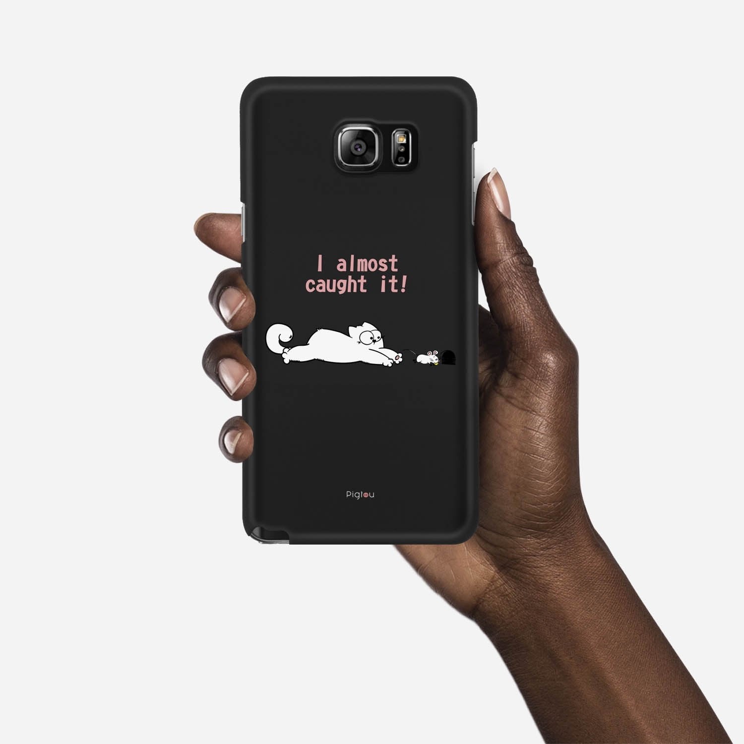 I ALMOST CAUGHT IT Samsung Galaxy Note 5 case - thin fit matte black (D142)