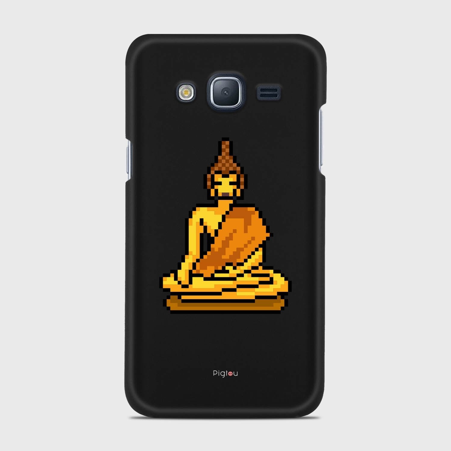 PIXELATED BUDDHA Samsung Galaxy J3 (2016) case - thin fit matte black (D144)