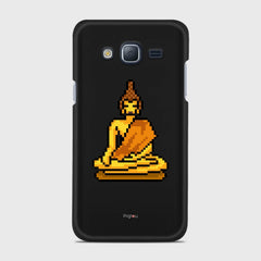 PIXELATED BUDDHA Samsung Galaxy J3 (2016) case - thin fit matte black (D144)