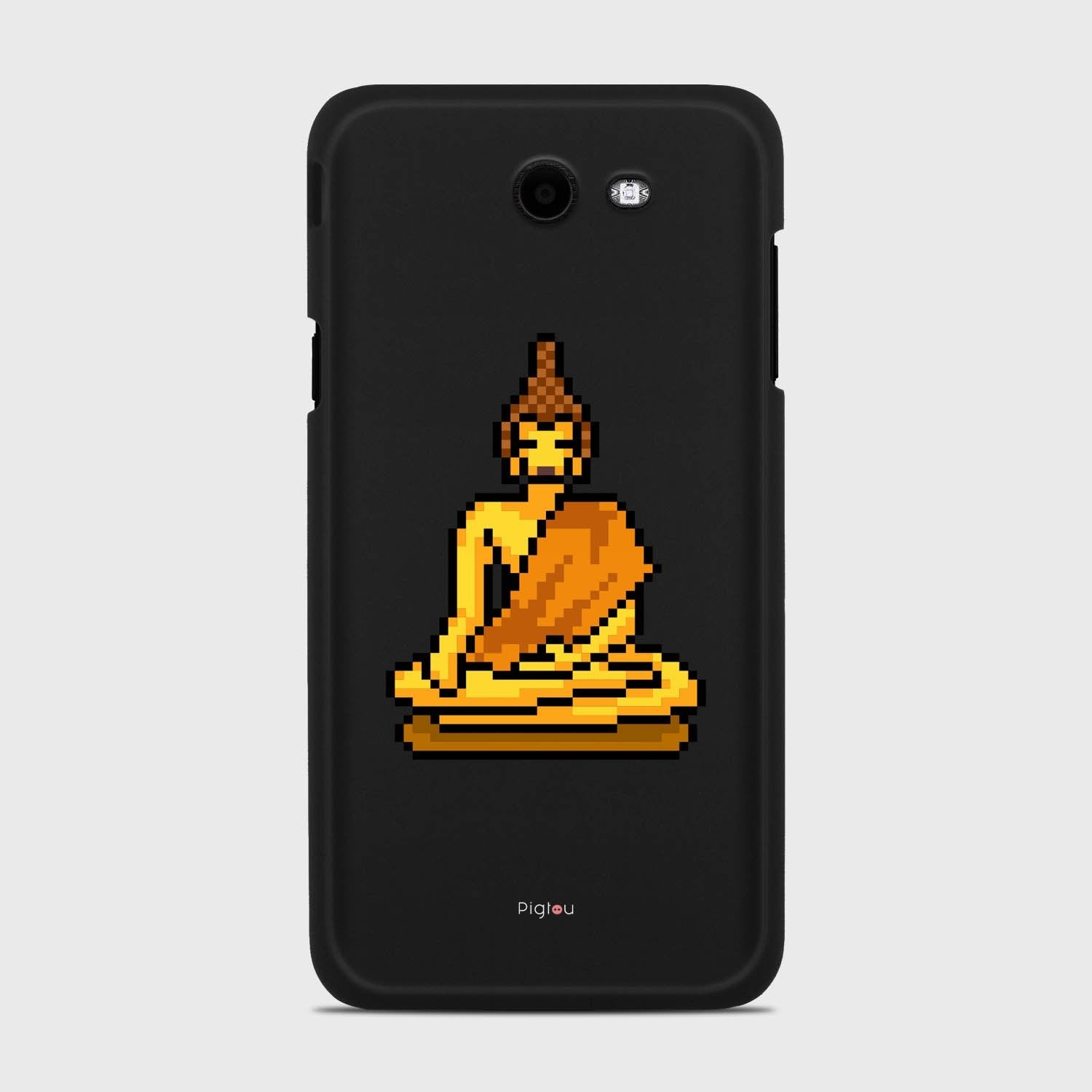 PIXELATED BUDDHA Samsung Galaxy J7 (2017) Verizon case - thin fit matte black (D144)
