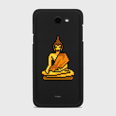 PIXELATED BUDDHA Samsung Galaxy J7 (2017) Verizon case - thin fit matte black (D144)