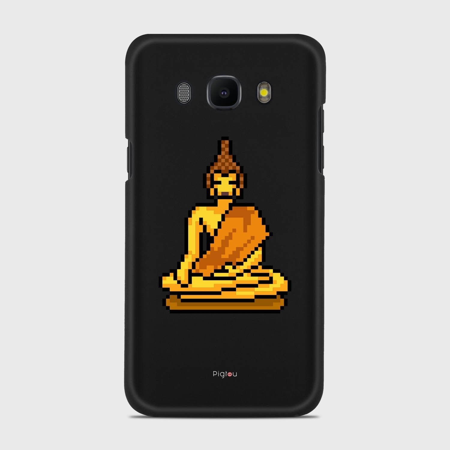 PIXELATED BUDDHA Samsung Galaxy J5 (2016) case - thin fit matte black (D144)
