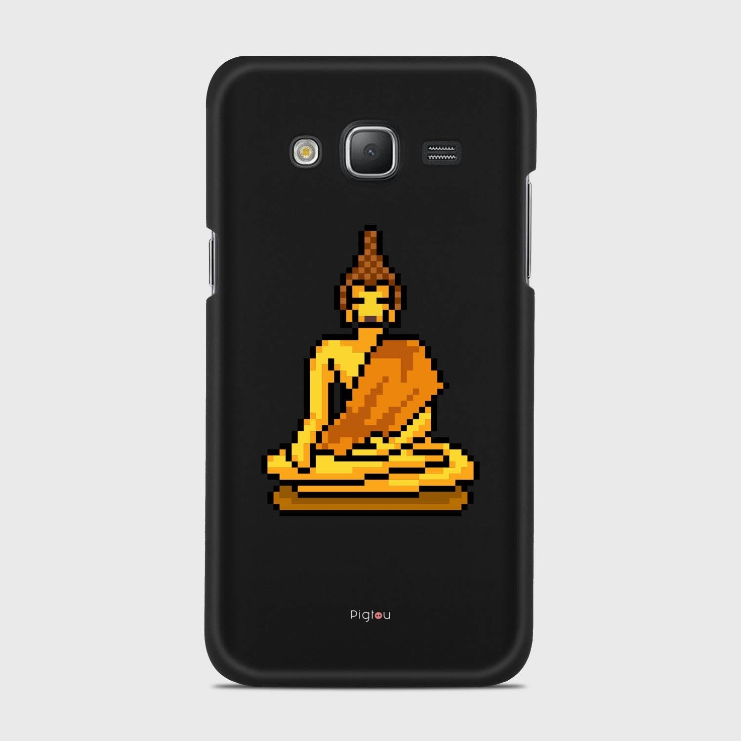 PIXELATED BUDDHA Samsung Galaxy J5 (2015) case - thin fit matte black (D144)