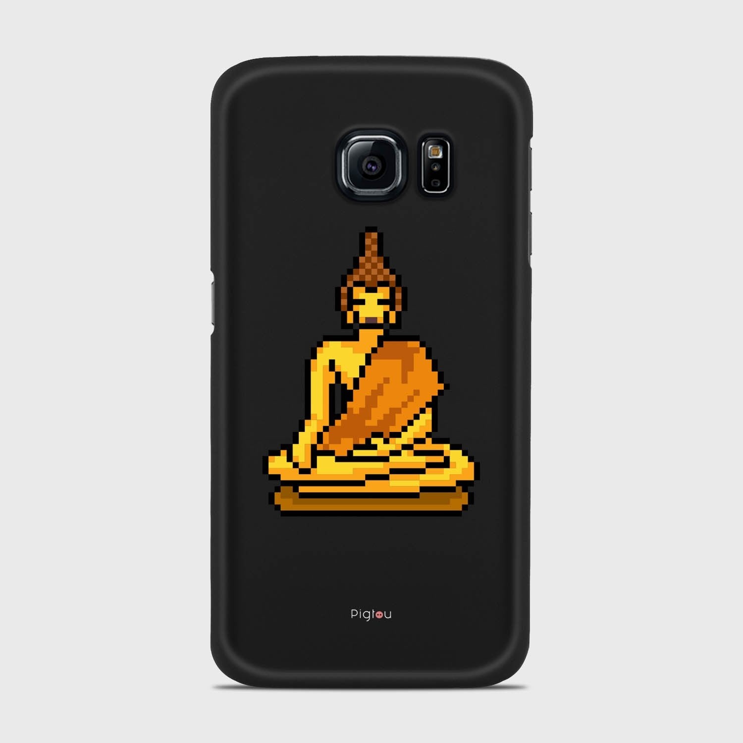 PIXELATED BUDDHA Samsung Galaxy S6 Edge case - thin fit matte black (D144)
