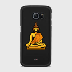 PIXELATED BUDDHA Samsung Galaxy S6 Edge case - thin fit matte black (D144)