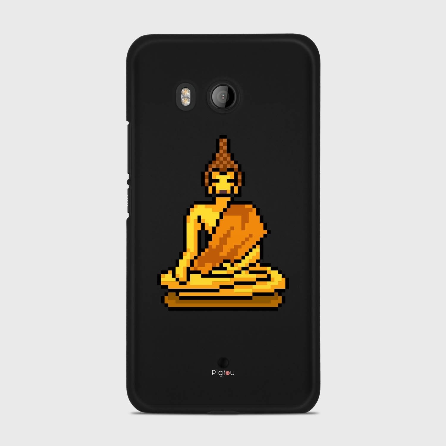 PIXELATED BUDDHA HTC U11 case - thin fit matte black (D144)