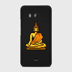 PIXELATED BUDDHA HTC U11 case - thin fit matte black (D144)