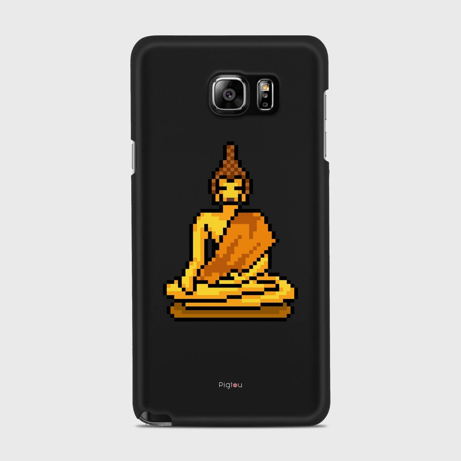 PIXELATED BUDDHA Samsung Galaxy Note 5 case - thin fit matte black (D144)