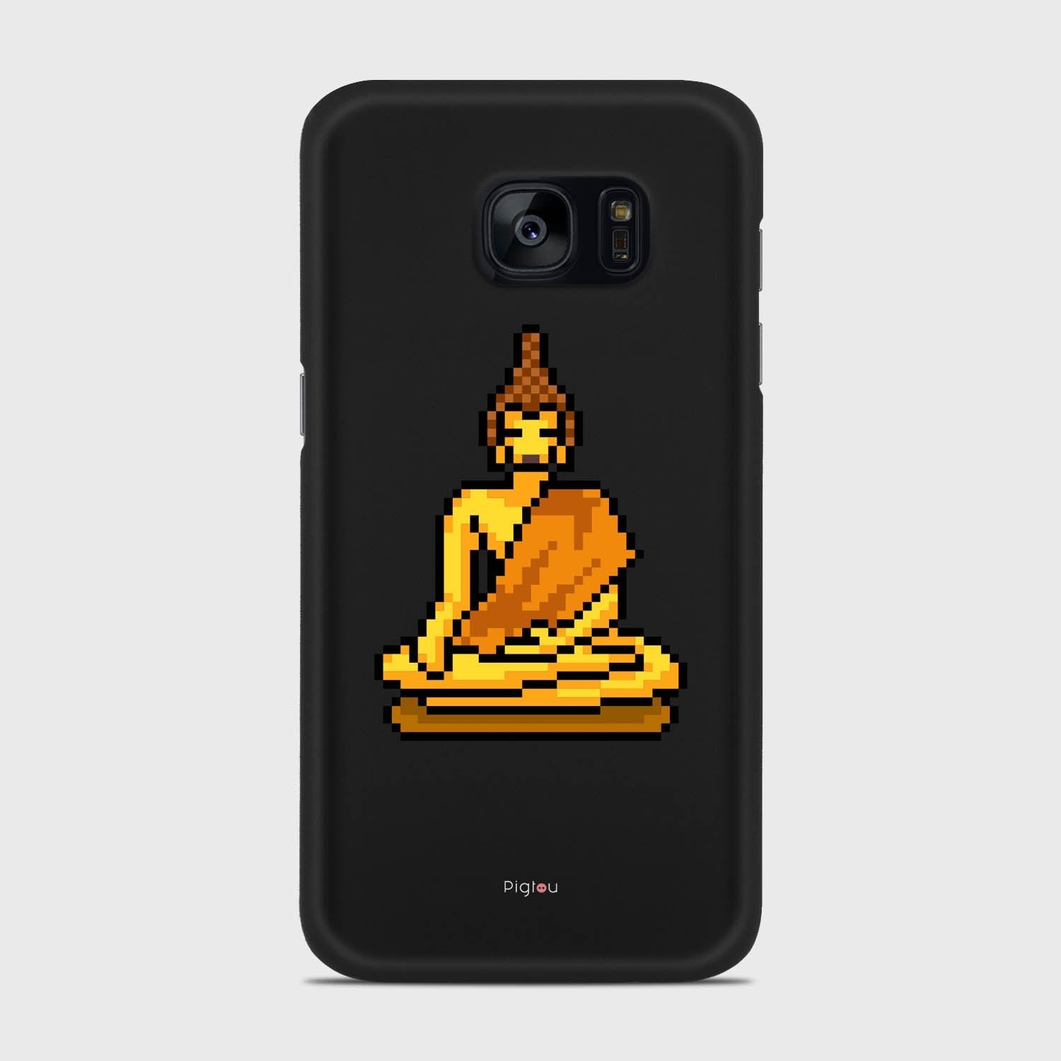 PIXELATED BUDDHA Samsung Galaxy S7 Edge case - thin fit matte black (D144)