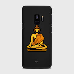 PIXELATED BUDDHA Samsung Galaxy S9 case - thin fit matte black (D144)