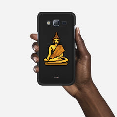 PIXELATED BUDDHA Samsung Galaxy J3 (2016) case - thin fit matte black (D144)