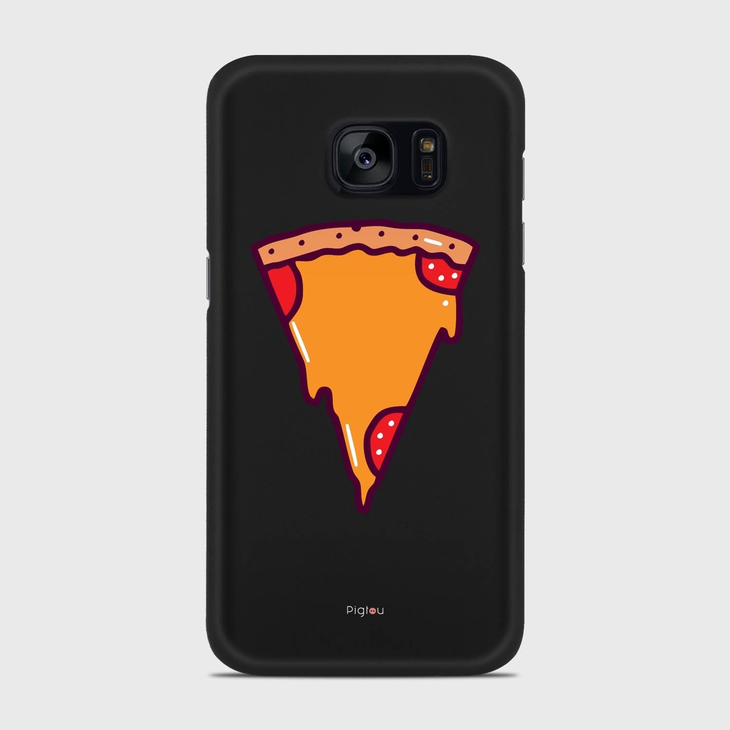 PIZZA PIECE Samsung Galaxy S7 Edge case - thin fit matte black (D149)