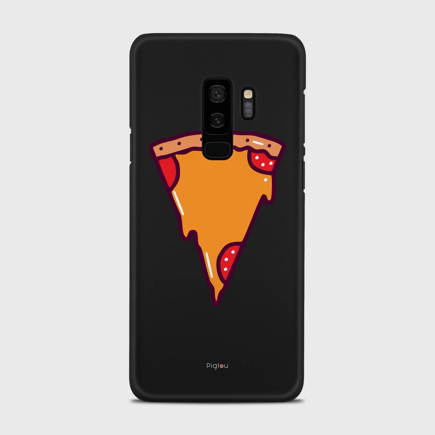 PIZZA PIECE Samsung Galaxy S9 Plus case - thin fit matte black (D149)