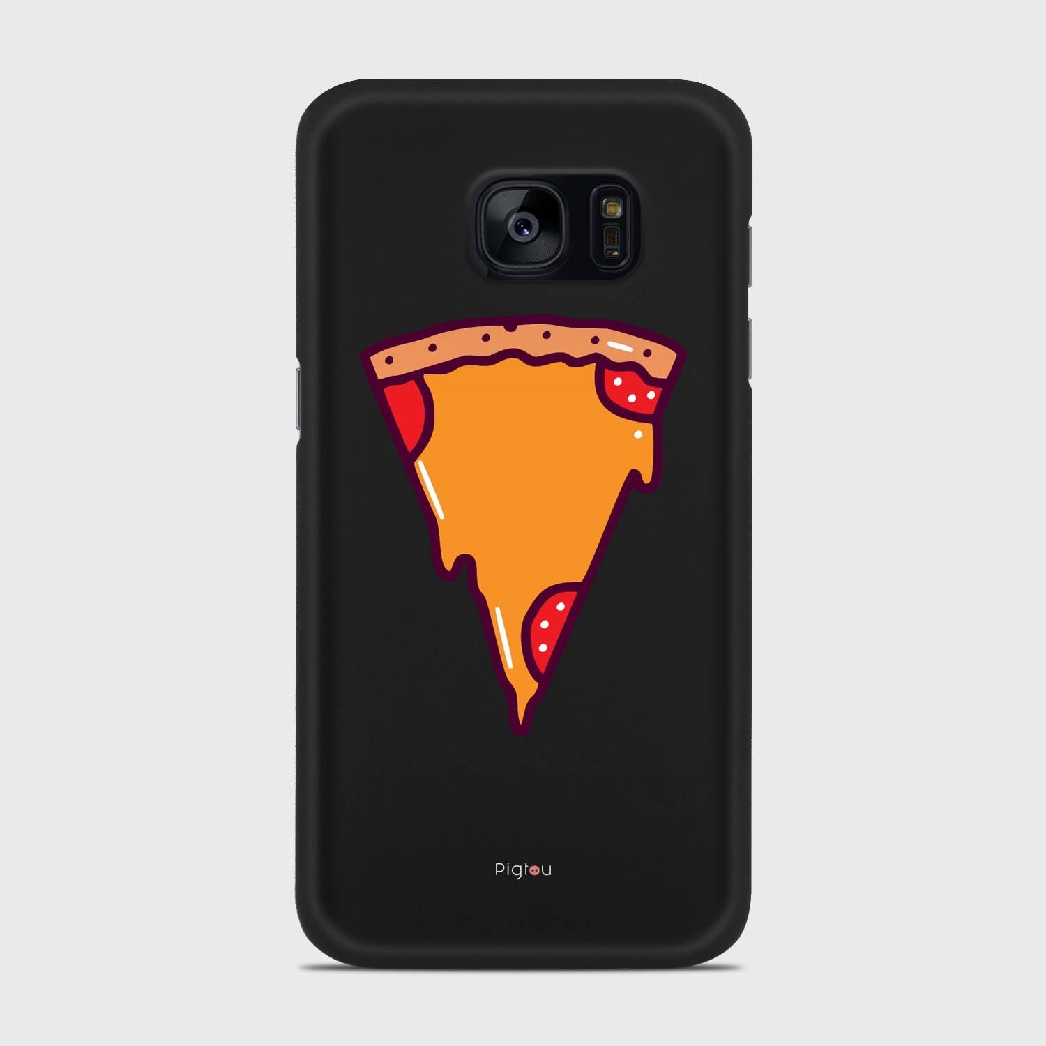 PIZZA PIECE Samsung Galaxy S7 case - thin fit matte black (D149)