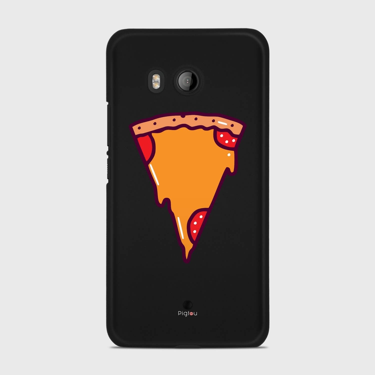 PIZZA PIECE HTC U11 case - thin fit matte black (D149)