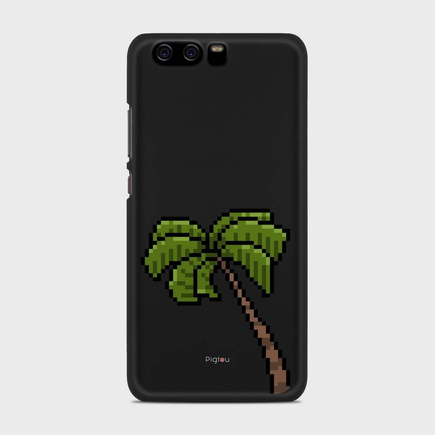 PIXELATED PALM Huawei P10 case - thin fit matte black (D150)