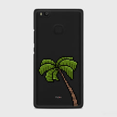 PIXELATED PALM Huawei P9 Lite case - thin fit matte black (D150)