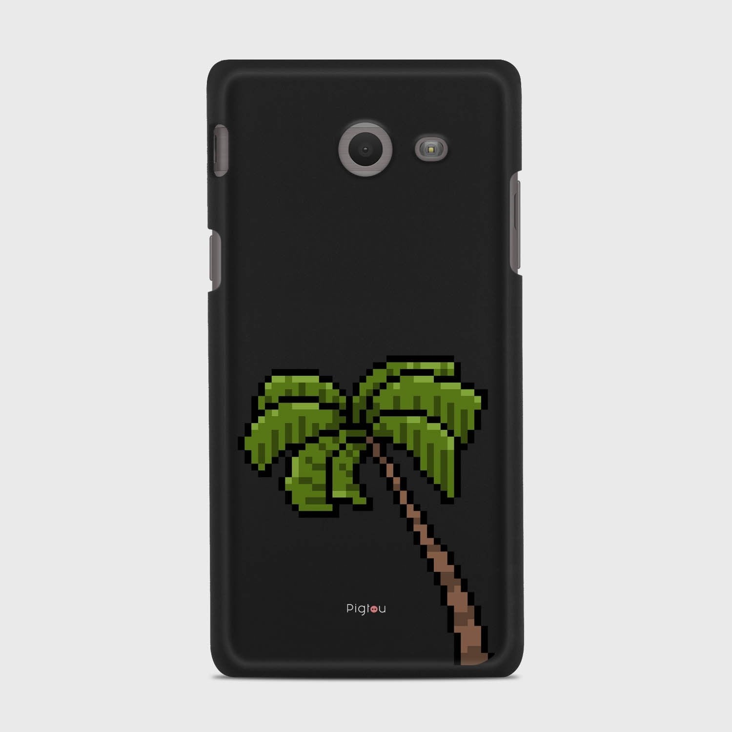 PIXELATED PALM Samsung Galaxy J5 (2017) Verizon case - thin fit matte black (D150)