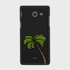 PIXELATED PALM Samsung Galaxy J5 (2017) Verizon case - thin fit matte black (D150)