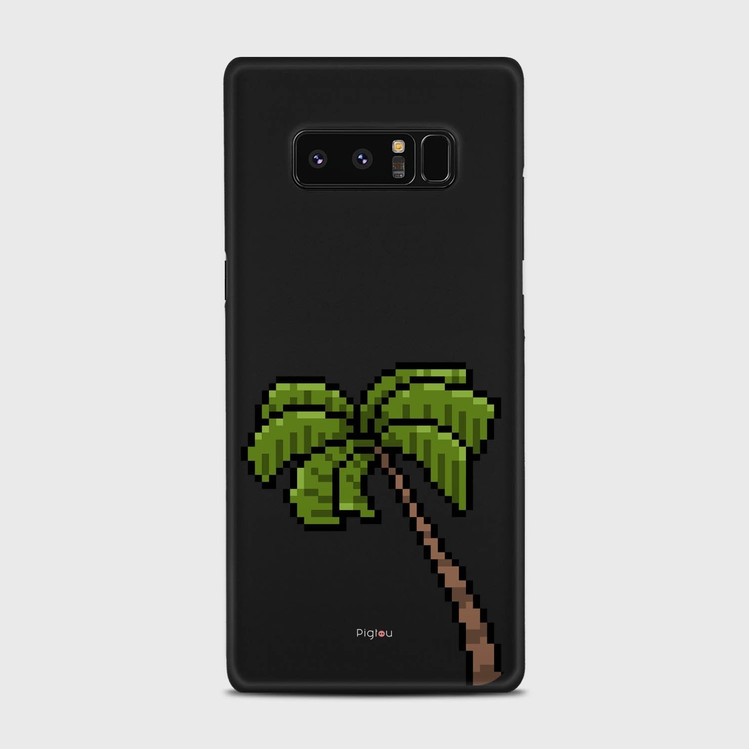 PIXELATED PALM Samsung Galaxy Note 8 case - thin fit matte black (D150)