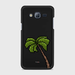 PIXELATED PALM Samsung Galaxy J3 (2016) case - thin fit matte black (D150)