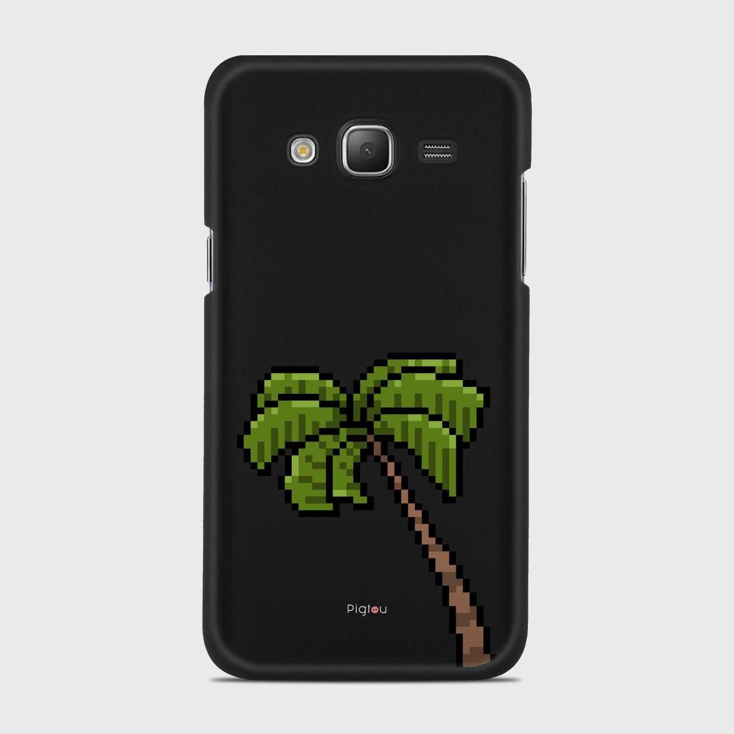 PIXELATED PALM Samsung Galaxy J5 (2015) case - thin fit matte black (D150)