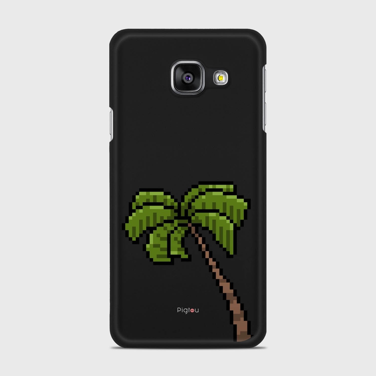PIXELATED PALM Samsung Galaxy A3 (2016) case - thin fit matte black (D150)