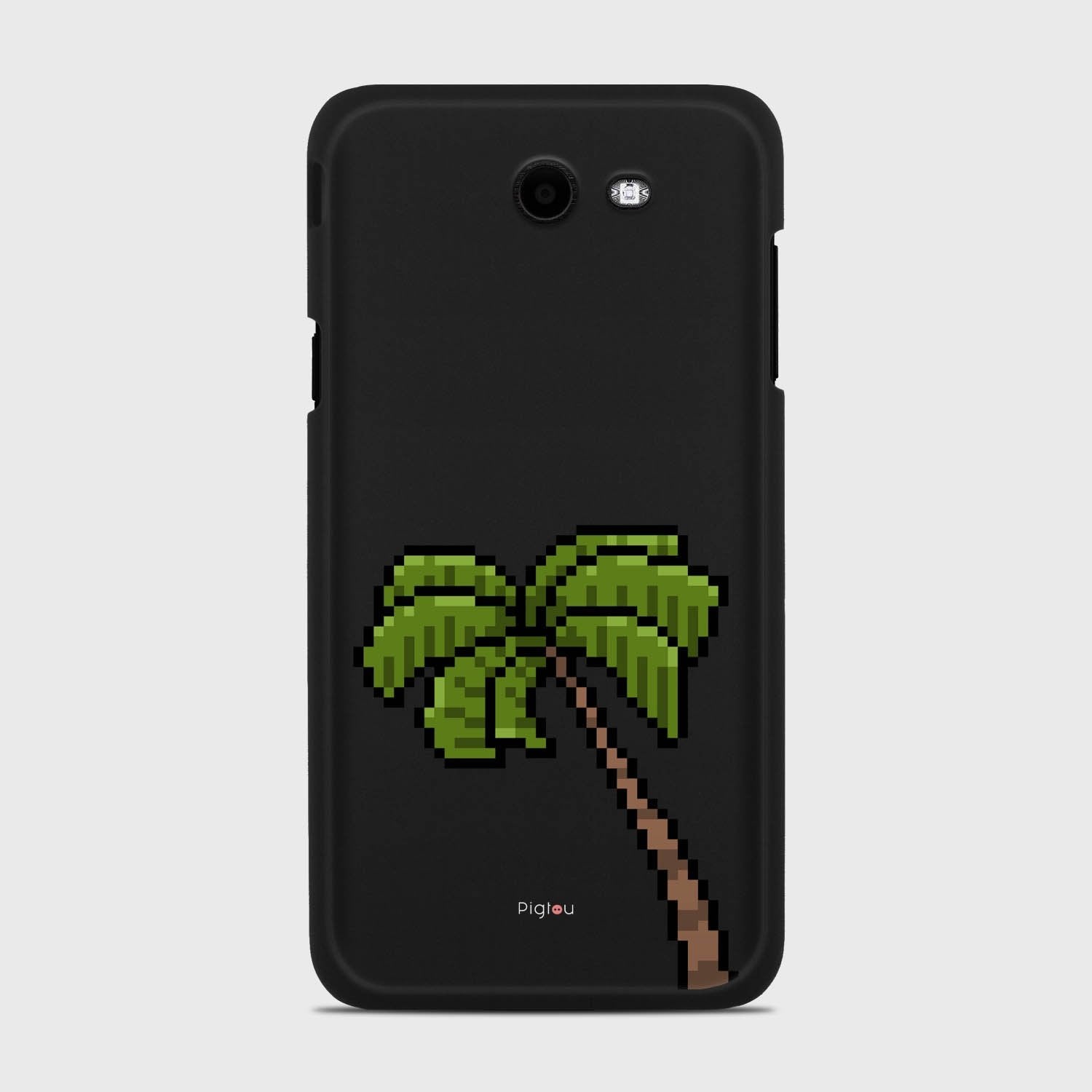 PIXELATED PALM Samsung Galaxy J7 (2017) Verizon case - thin fit matte black (D150)
