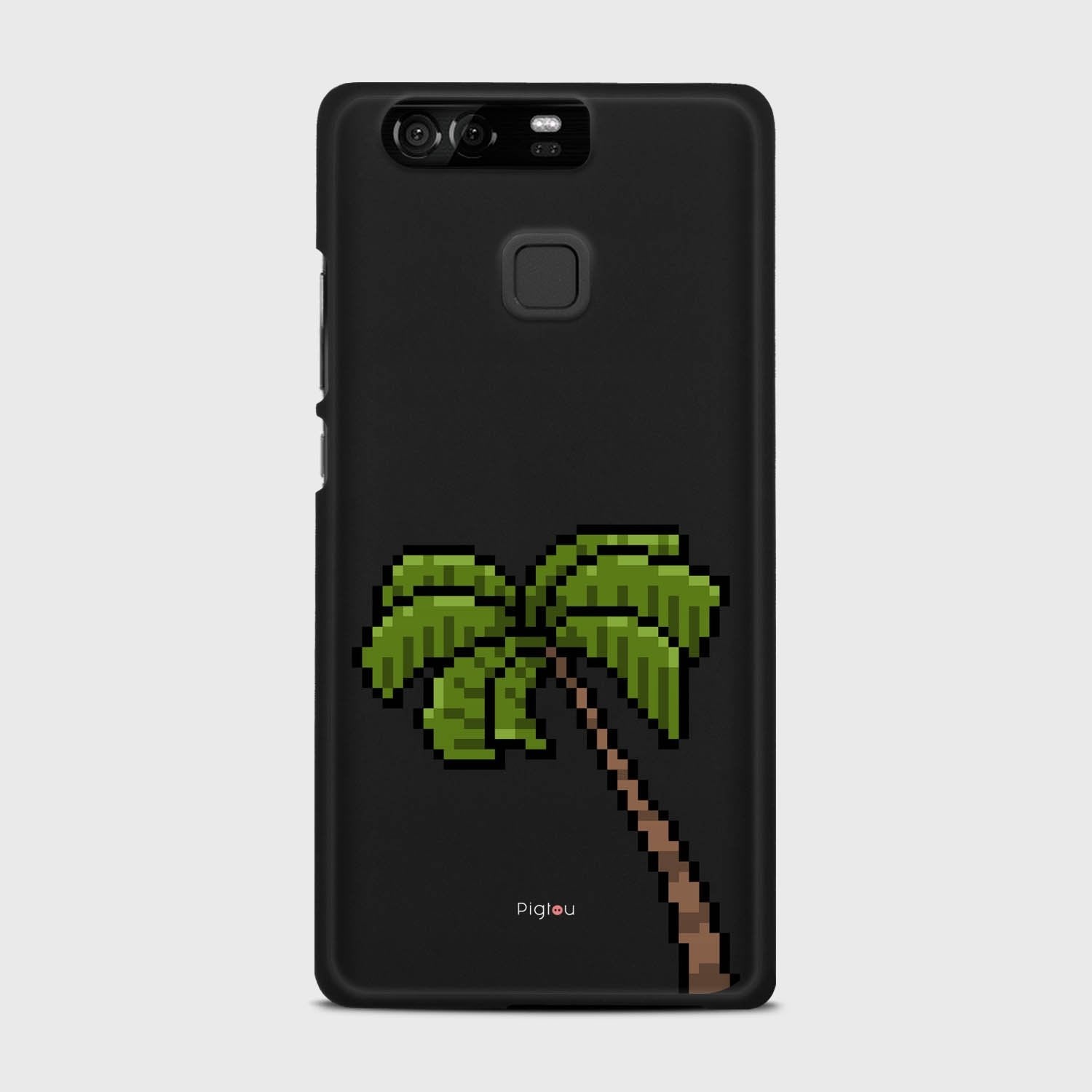 PIXELATED PALM Huawei P9 case - thin fit matte black (D150)