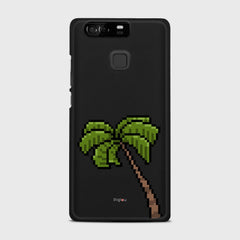PIXELATED PALM Huawei P9 case - thin fit matte black (D150)