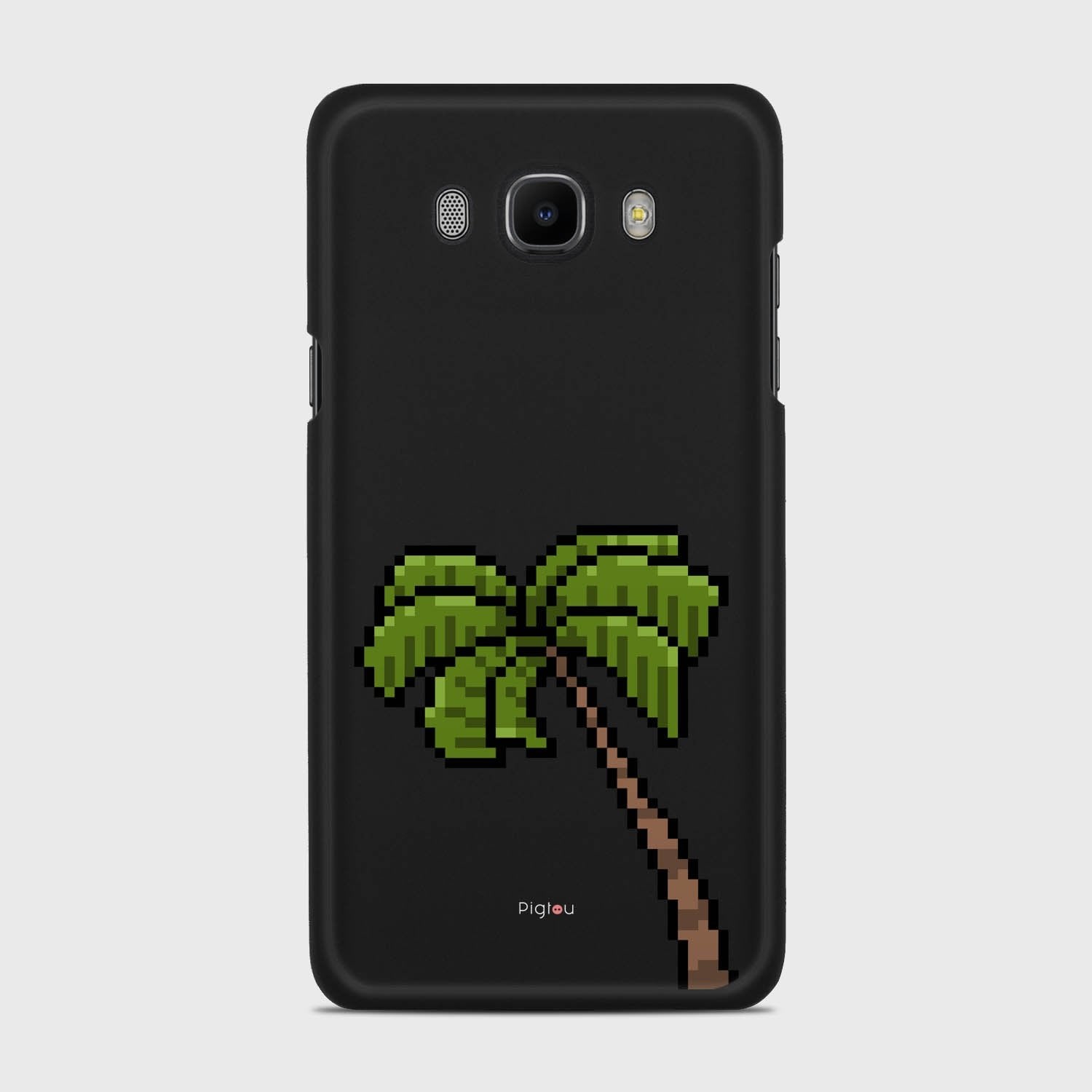 PIXELATED PALM Samsung Galaxy J7 (2016) case - thin fit matte black (D150)