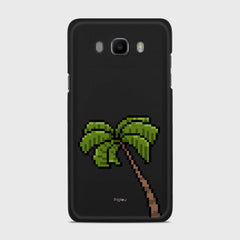 PIXELATED PALM Samsung Galaxy J7 (2016) case - thin fit matte black (D150)