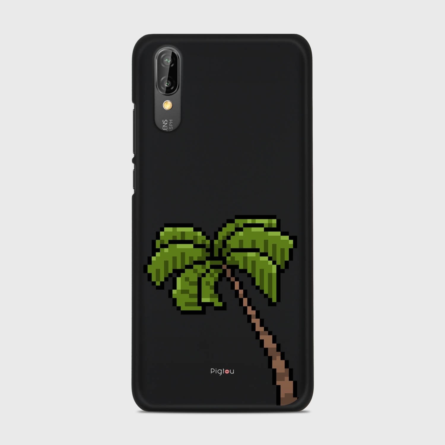 PIXELATED PALM Huawei P20 case - thin fit matte black (D150)