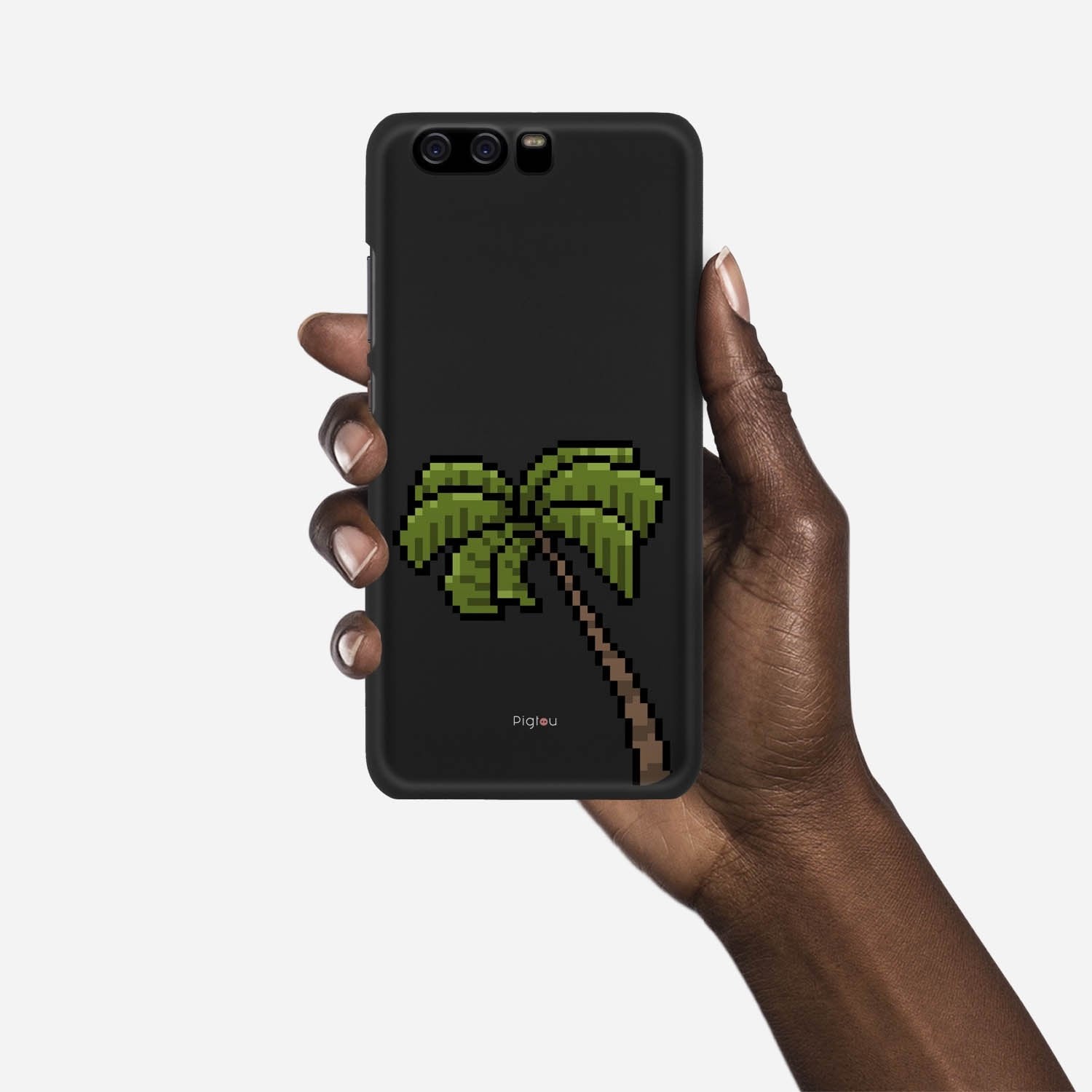 PIXELATED PALM Huawei P10 case - thin fit matte black (D150)
