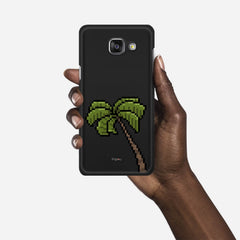 PIXELATED PALM Samsung Galaxy A5 (2016) case - thin fit matte black (D150)