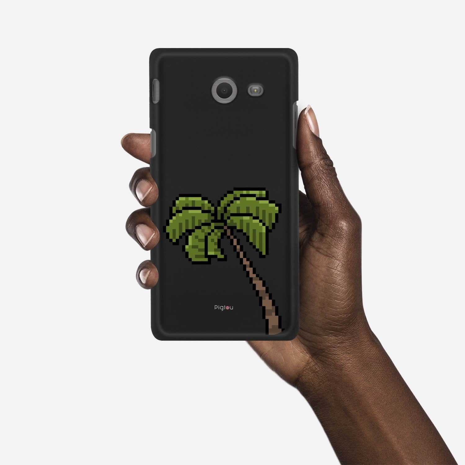 PIXELATED PALM Samsung Galaxy J5 (2017) Verizon case - thin fit matte black (D150)