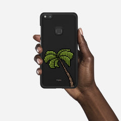 PIXELATED PALM Huawei P10 Lite case - thin fit matte black (D150)