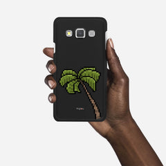 PIXELATED PALM Samsung Galaxy A3 (2015) case - thin fit matte black (D150)