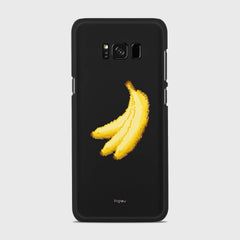 RETRO BANANAS Samsung Galaxy S8 Plus case - thin fit matte black (D151)