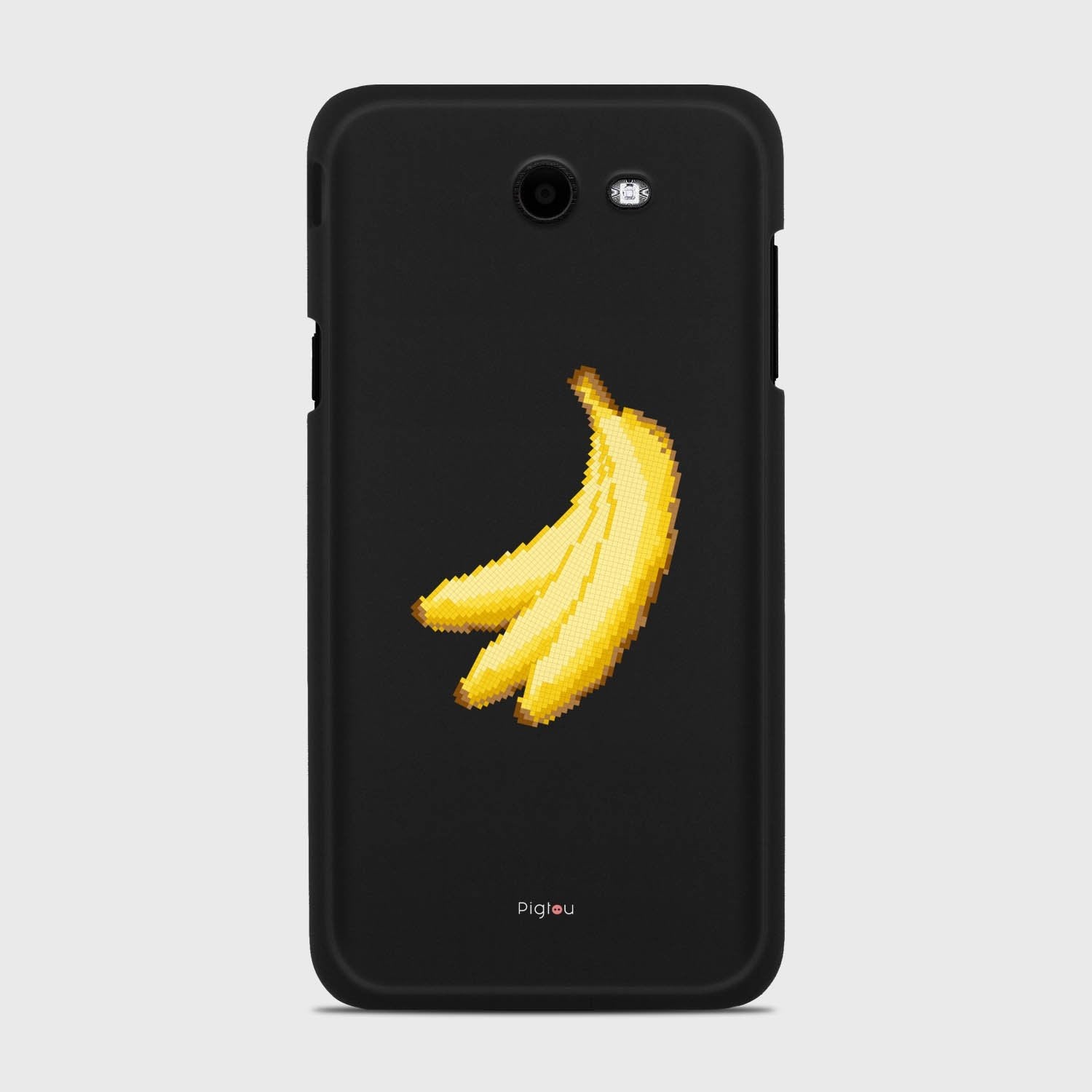 RETRO BANANAS Samsung Galaxy J7 (2017) Verizon case - thin fit matte black (D151)