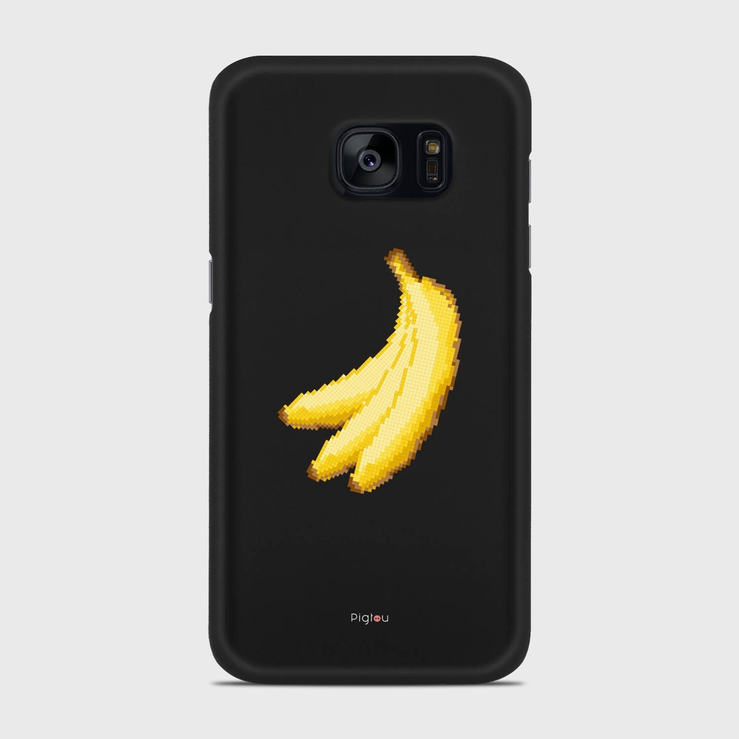 RETRO BANANAS Samsung Galaxy S7 Edge case - thin fit matte black (D151)